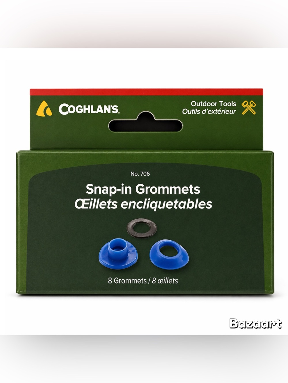 Coghlan's Snap-N-Tap Grommets (8 Count), for Canvas, Plastic, Tarps 1/2" Repair